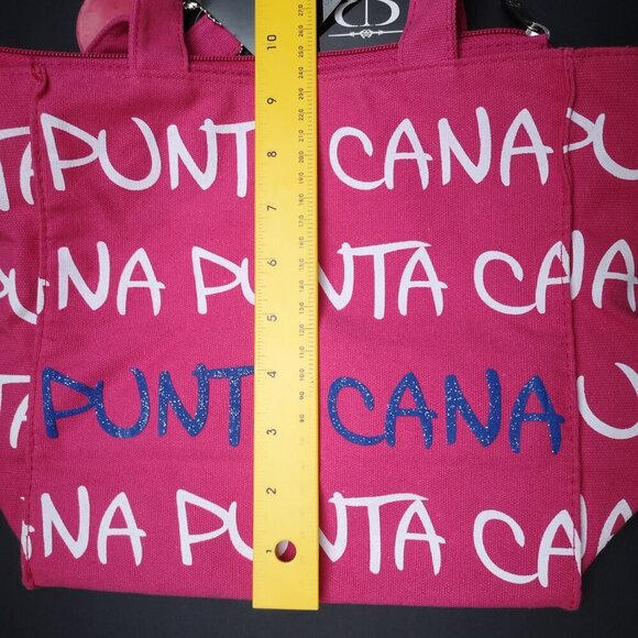 2 / $30.00 - NWT Robin Ruth Authentic Punta Cana Canvas Hot Pink Bag - Picture 10 of 11